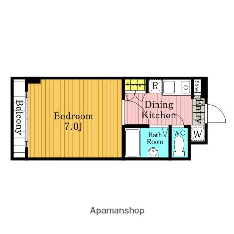 アミー大宮(1K/1階)の間取り写真