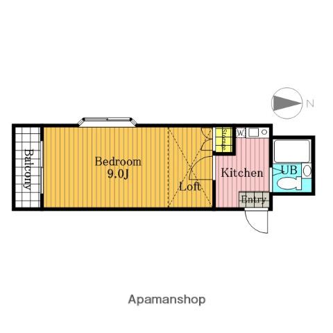 ザイン大宮(1K/2階)の間取り写真