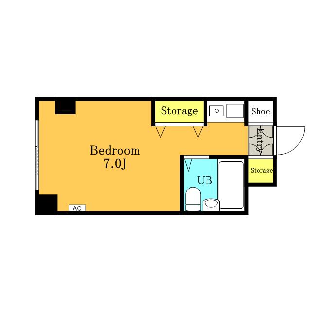 エヌエスフラット(ワンルーム/1階)の間取り写真