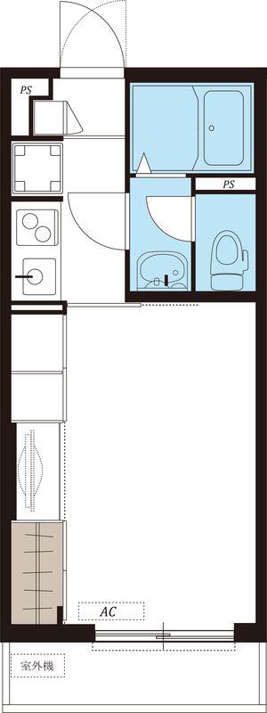 リブリ・大宮堀の内(1K/1階)の間取り写真