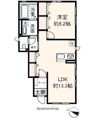 カーサセレッソ(1LDK/1階)の間取り写真