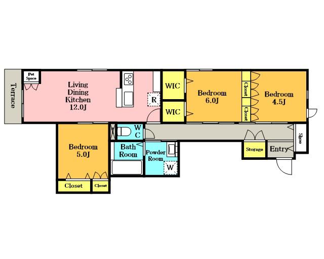 ルミエール大宮(3LDK/1階)の間取り写真