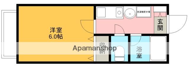 ターナフローラ(1K/2階)の間取り写真
