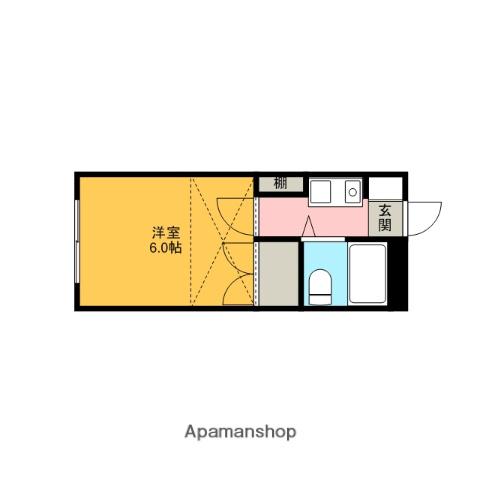 ザイン大宮(1K/1階)の間取り写真