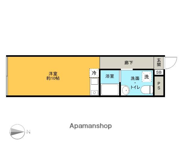 クアドゥロ QUADRO(ワンルーム/1階)の間取り写真
