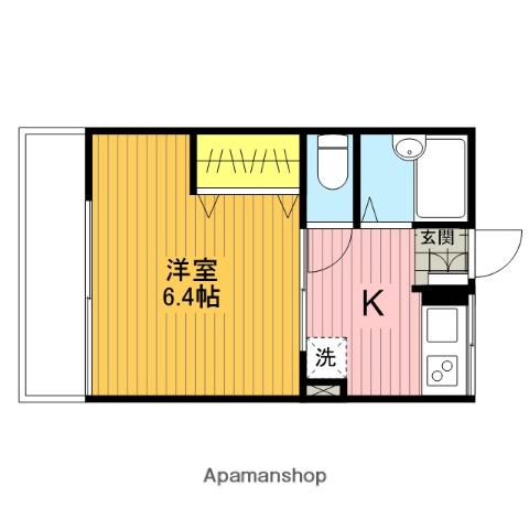 シティハイムアサマ(1K/1階)の間取り写真