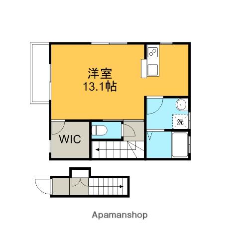 コートダジュール(ワンルーム/2階)の間取り写真