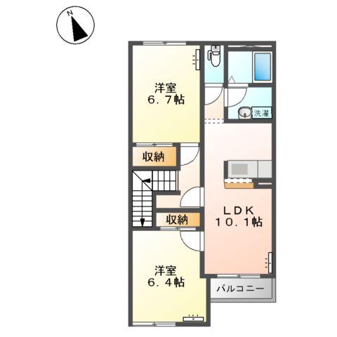 アネックス(2LDK/2階)の間取り写真