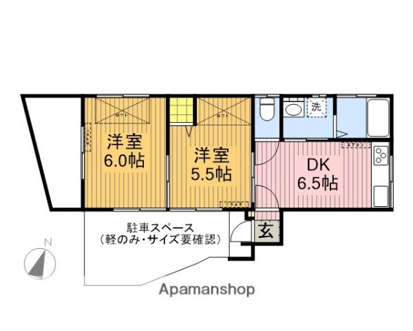 埼玉新都市交通 丸山駅(埼玉) 徒歩9分 1階建 築41年(1LDK)の間取り写真
