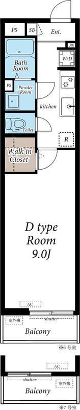 リブリ・辰佳・上尾柏(1K/2階)の間取り写真