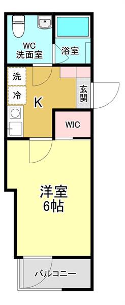 レガーロ桶川(1K/2階)の間取り写真