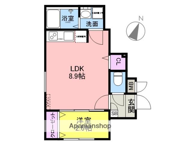 KEIAI RESIDENCE 上尾Ⅳ(1LDK/1階)の間取り写真