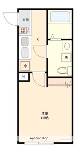 DELIGHT赤見台(1K/1階)の間取り写真