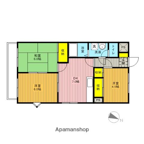 マロンローズ北上尾 4階階 間取り