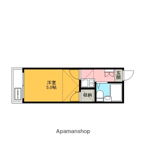 珠磨壱番館(1K/2階)の間取り写真