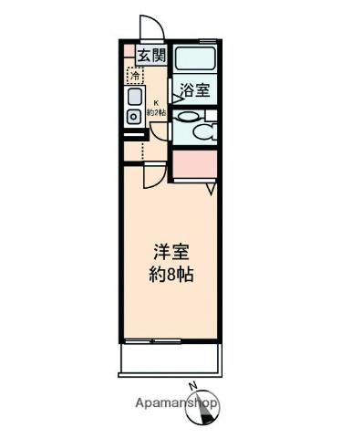 レトア リガト(1K/1階)の間取り写真