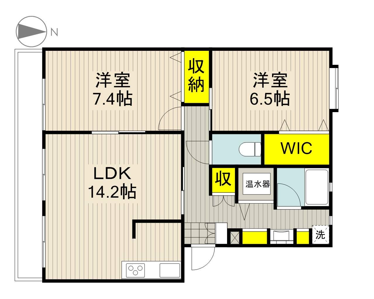 トレステージ浦和(2LDK/1階)の間取り写真
