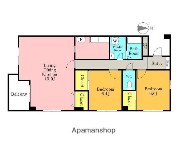 レジデンス・ツジムラⅢ(2LDK/3階)の間取り写真