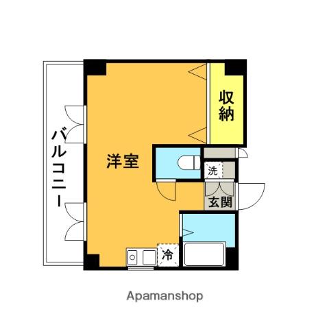 ソレイユ関口(ワンルーム/5階)の間取り写真