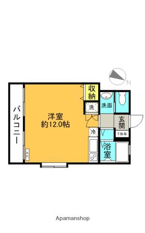 レジデンス西堀(ワンルーム/4階)の間取り写真