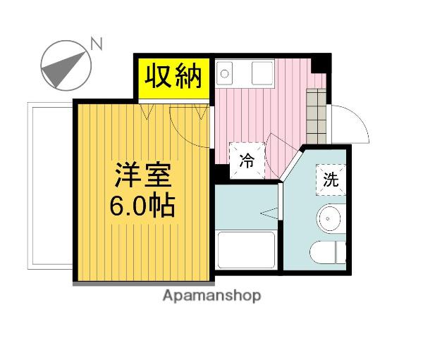 PRINTEMPS東岸町(1K/1階)の間取り写真
