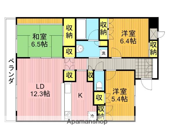 Dグランセ浦和高砂(3LDK/10階)の間取り写真