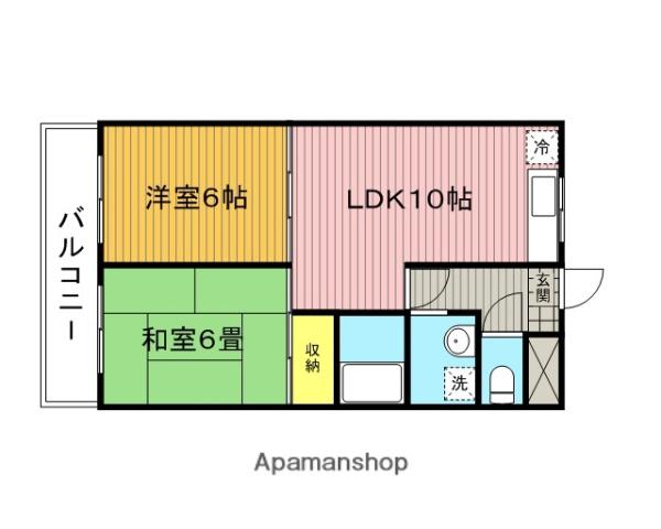 パレ岸町 1階階 間取り