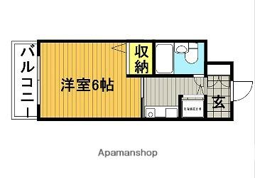 ジョイフル浦和仲町(1K/4階)の間取り写真