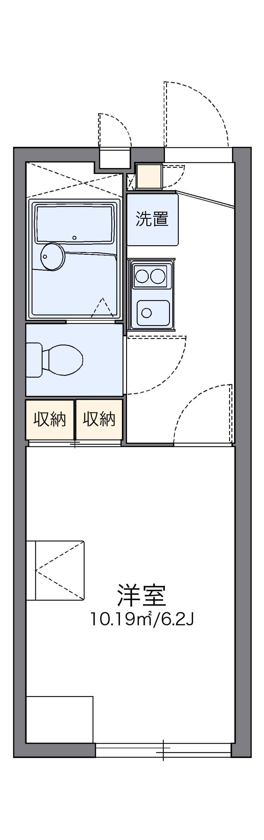 レオパレスパラディーゾ 1階階 間取り
