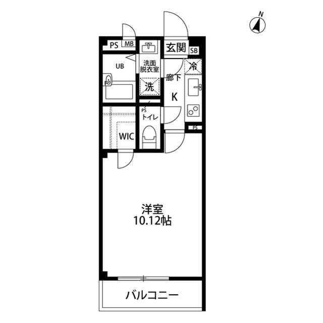 アンプルールフェール THEEARTH(1K/3階)の間取り写真