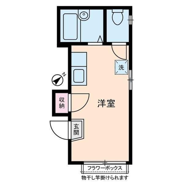 メゾンホリコシ(ワンルーム/2階)の間取り写真