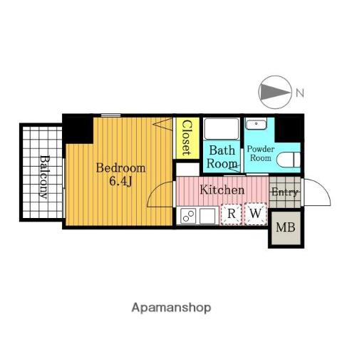 PSグランデ常盤(1K/9階)の間取り写真