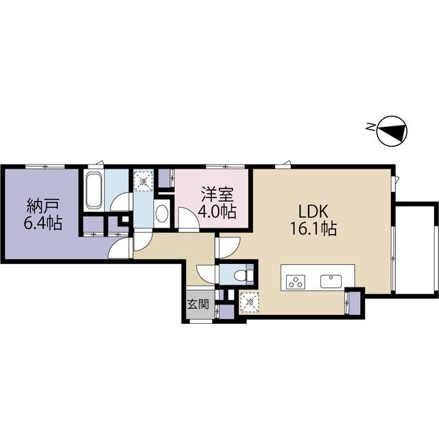 RESIDENCE(1SLDK/3階)の間取り写真