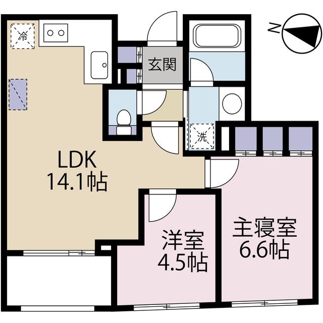 RESIDENCE(2LDK/3階)の間取り写真