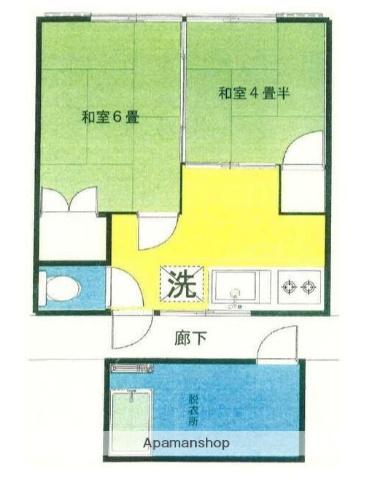 コーポ和巧(2K/2階)の間取り写真