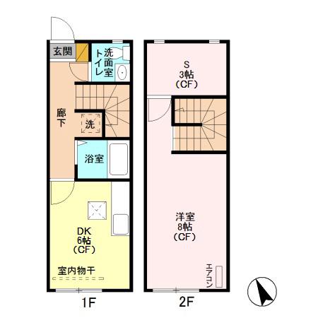 メゾンプランドール(1DK)の間取り写真
