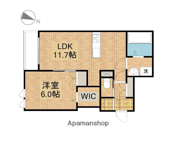 カントリーマム邦菊(1LDK/3階)の間取り写真