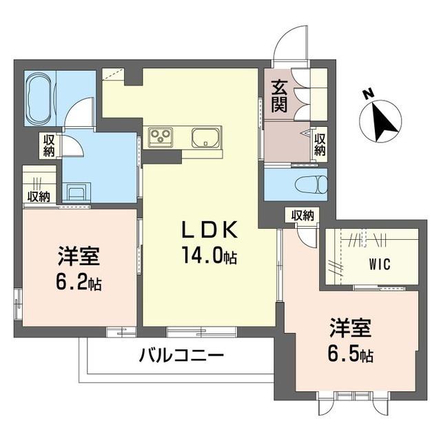 ヴィラケーパ(2LDK/1階)の間取り写真