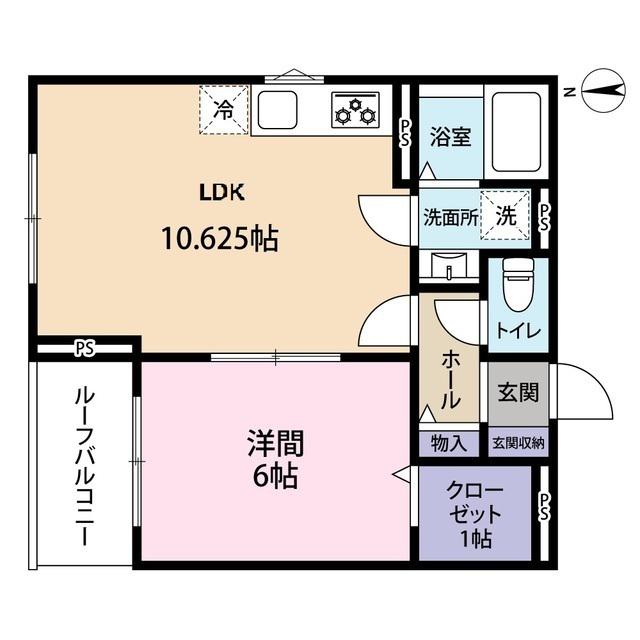 WILLOWS神明(1LDK/2階)の間取り写真