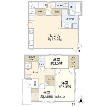 京浜東北・根岸線 浦和駅 徒歩13分 2階建 築1年(3LDK)の間取り写真