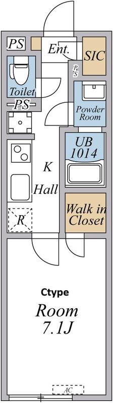 リブリ・さいたま市桜区西堀A(1K/2階)の間取り写真