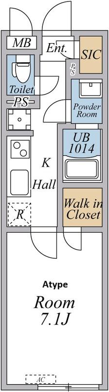 リブリ・さいたま市桜区西堀A(1K/1階)の間取り写真