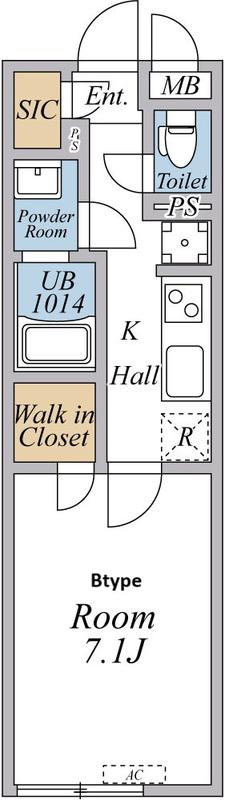 リブリ・さいたま市桜区西堀A(1K/1階)の間取り写真
