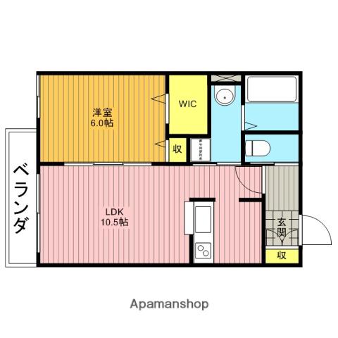 YSフラット(1LDK/1階)の間取り写真