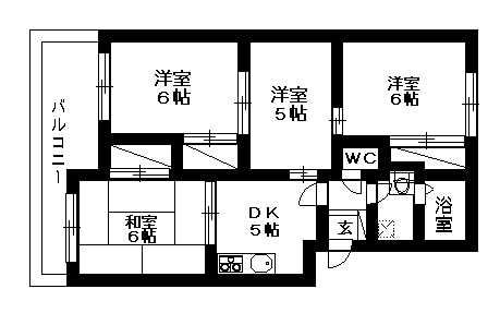 ヴァンベール富士美(3LDK/3階)の間取り写真