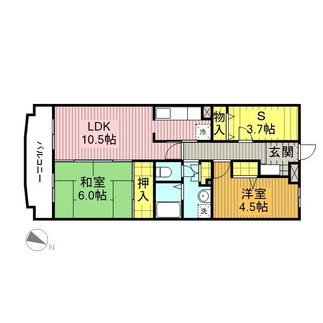 フローレスタカーサ(2SLDK/1階)の間取り写真