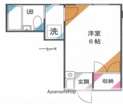 アイアイレジデンス土呂(ワンルーム/3階)の間取り写真