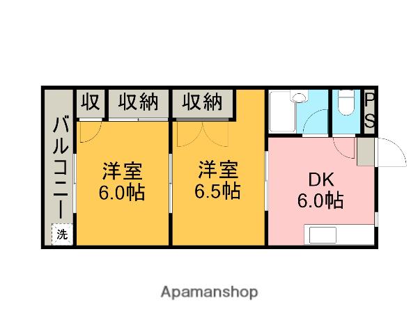 マンション・エポック(2DK/1階)の間取り写真