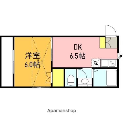 フォレスト(1DK/2階)の間取り写真