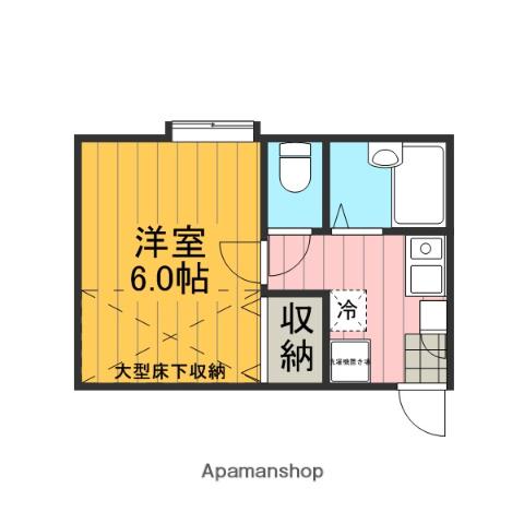 モンシャトー宮原R棟(1K/1階)の間取り写真